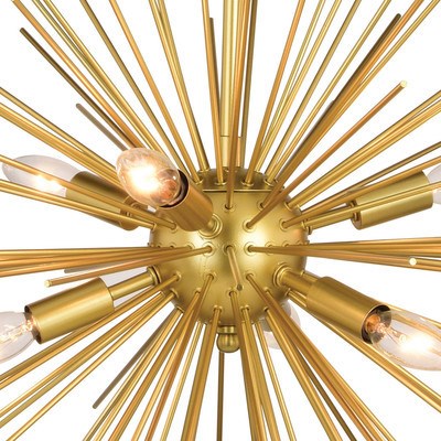 26-in. 6 Light Pendant Gold