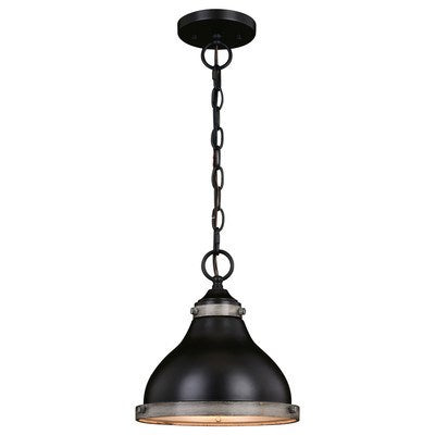 10-in. Pendant New Bronze and Distressed Ash with Light Silver Inner by Vaxcel International