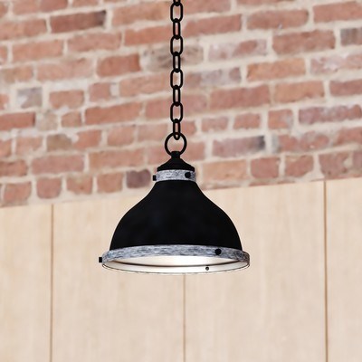 10-in. Pendant New Bronze and Distressed Ash with Light Silver Inner