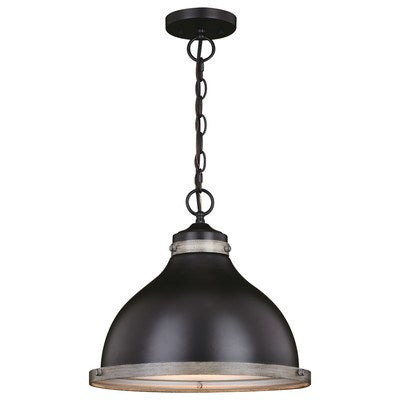 15-in. Pendant New Bronze and Distressed Ash with Light Silver Inner by Vaxcel International