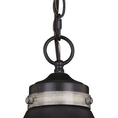 15-in. Pendant New Bronze and Distressed Ash with Light Silver Inner