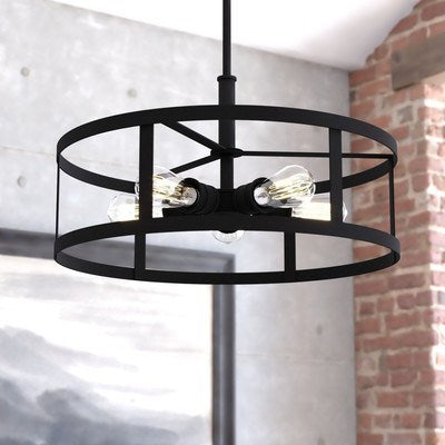 20-in. 5 Light Pendant Oil Rubbed Bronze