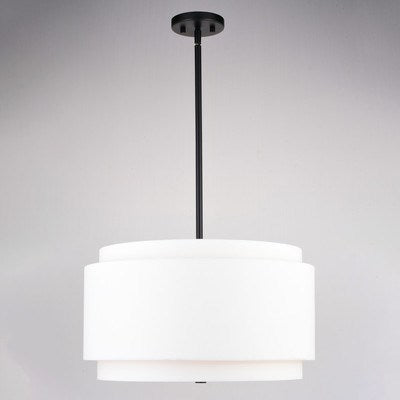 20.5-in 4 Light Pendant Black