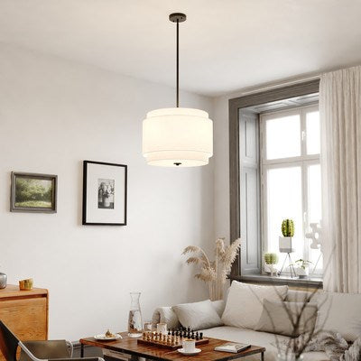 20.5-in 4 Light Pendant Black