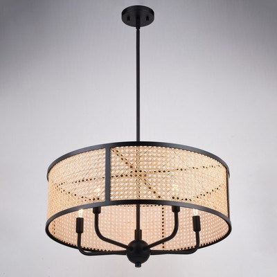 24-in. 5 Light Pendant Matte Black