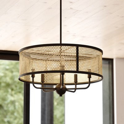 24-in. 5 Light Pendant Matte Black