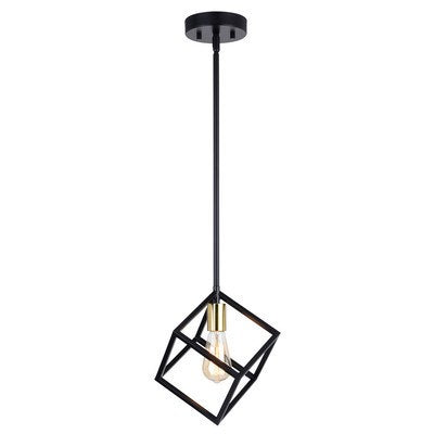 9-in 1 Light Mini Pendant Matte Black and Satin Brass by Vaxcel International