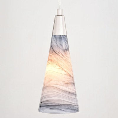 4.25-in. Mini Pendant Marble Swirl Satin Nickel