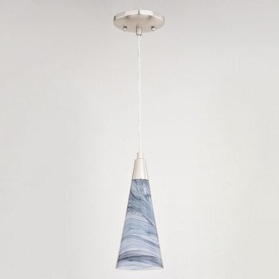 4.25-in. Mini Pendant Marble Swirl Satin Nickel