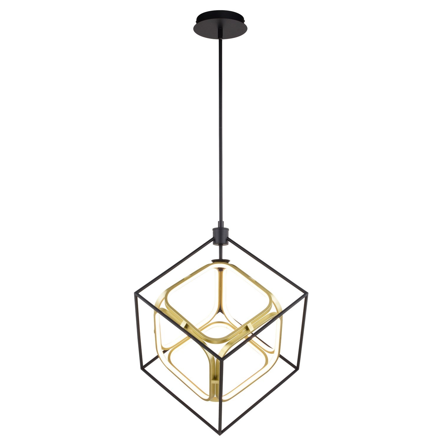 23.5-in. W LED Pendant Matte Black and Gold by Vaxcel International