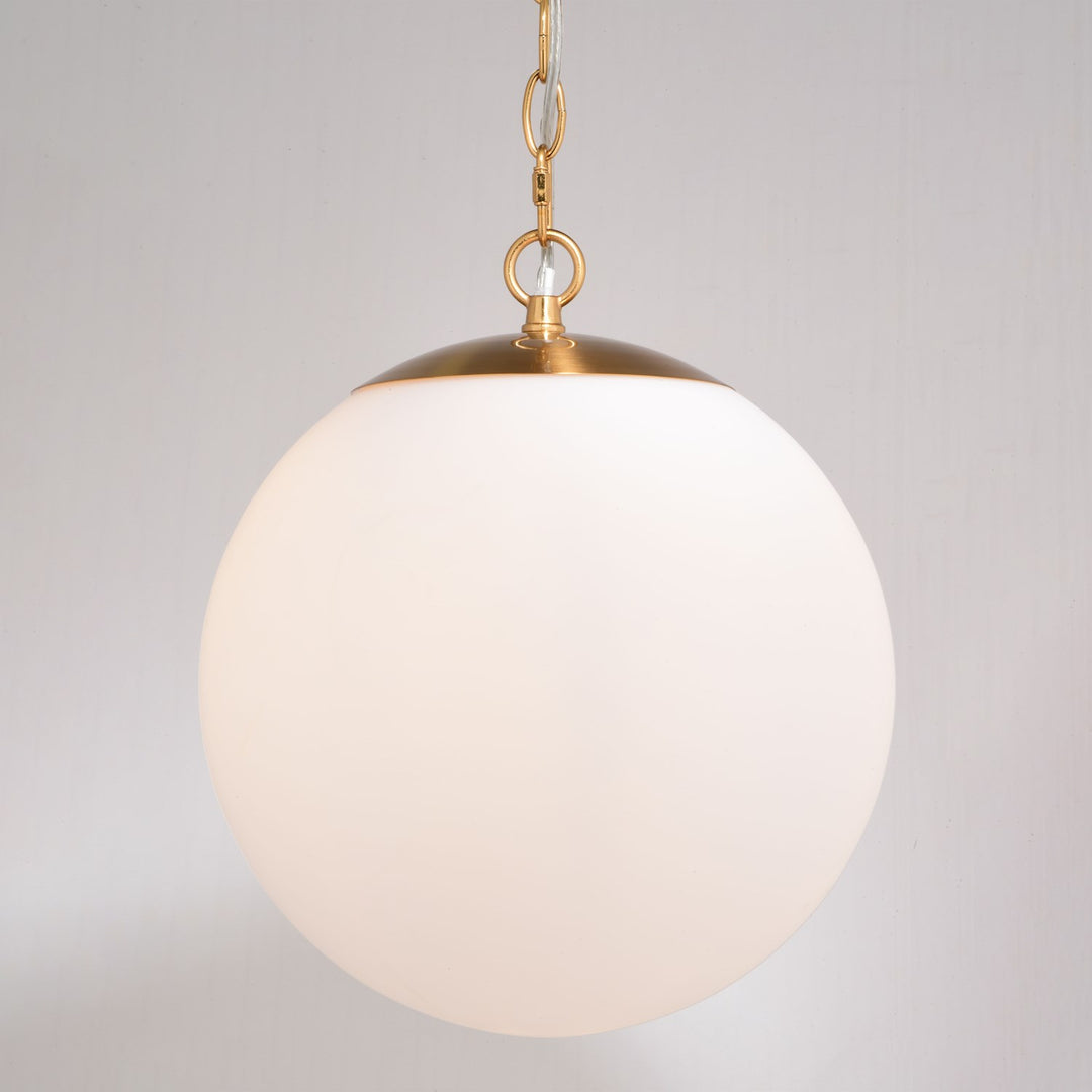 12-in. 1 Light Globe Pendant Muted Brass