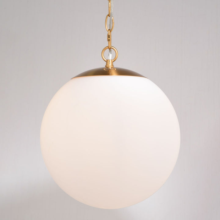 12-in. 1 Light Globe Pendant Muted Brass