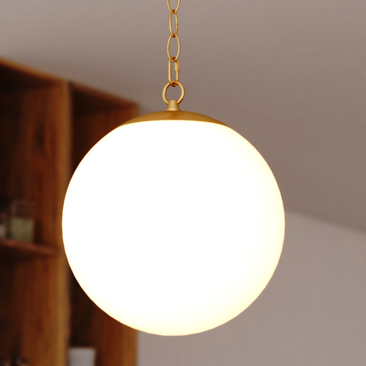 12-in. 1 Light Globe Pendant Muted Brass