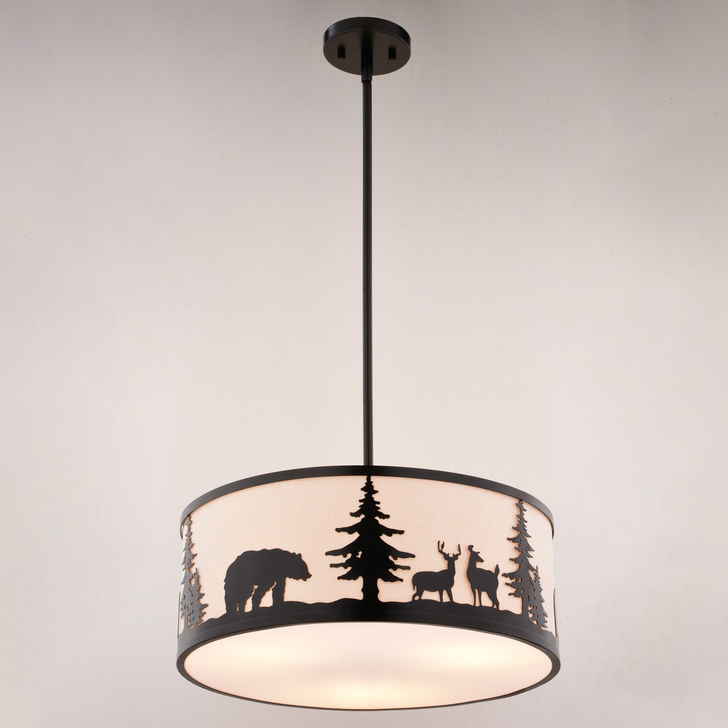 18-in. W 3 Light Pendant Bronze