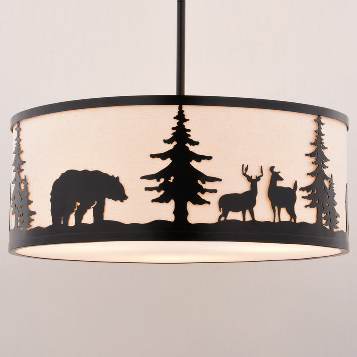 18-in. W 3 Light Pendant Bronze