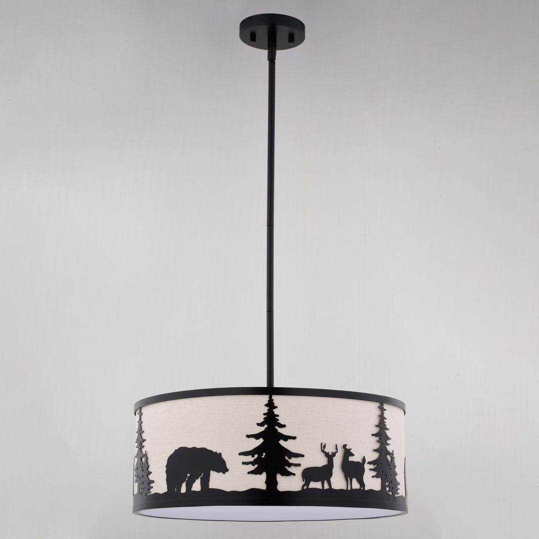 18-in. W 3 Light Pendant Bronze