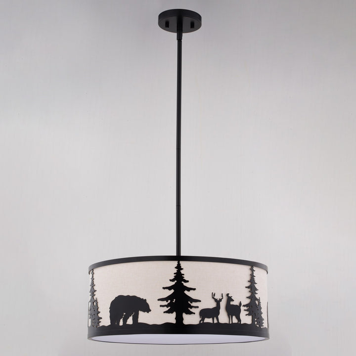 18-in. W 3 Light Pendant Bronze