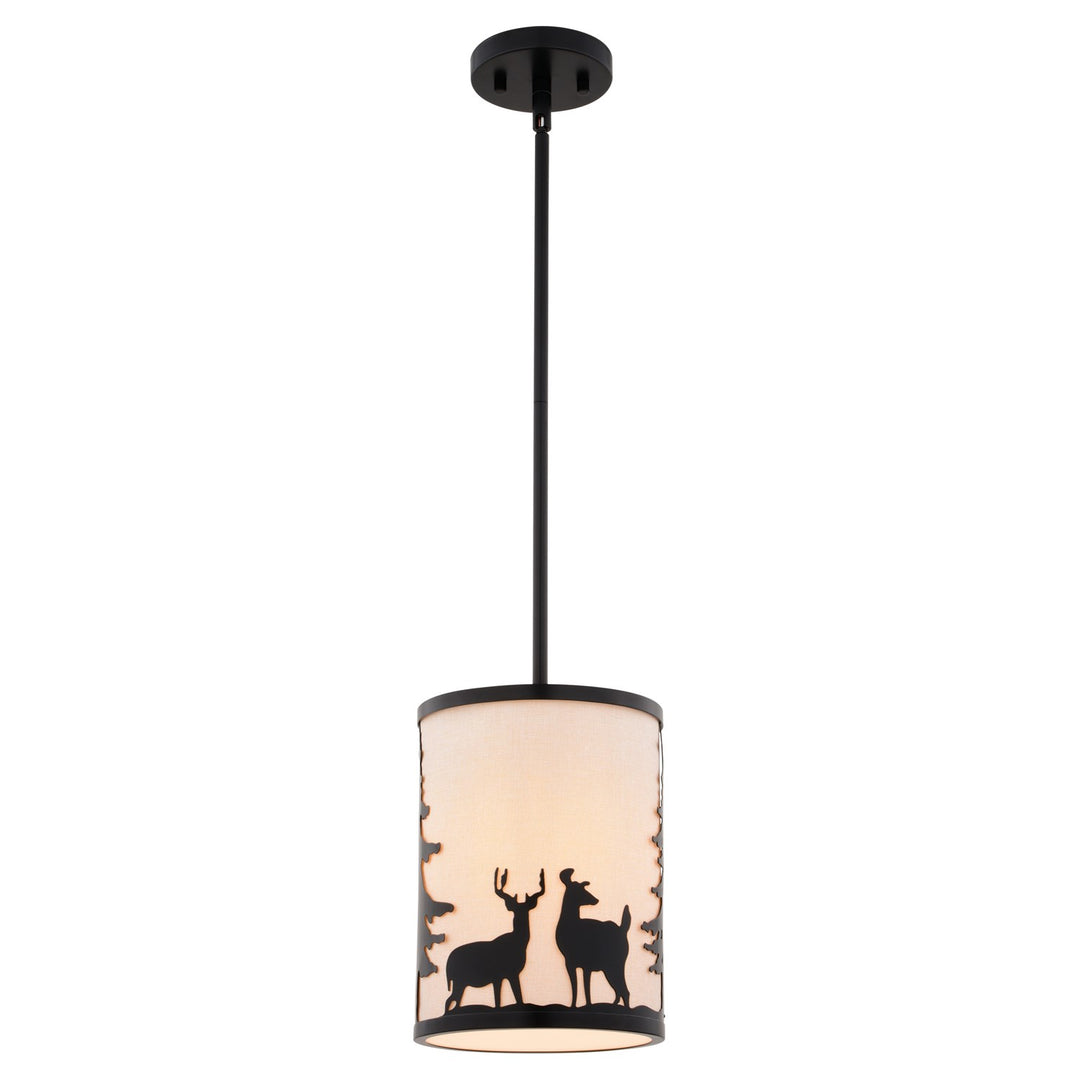 7.5-in. W 1 Light Mini Pendant Bronze by Vaxcel International