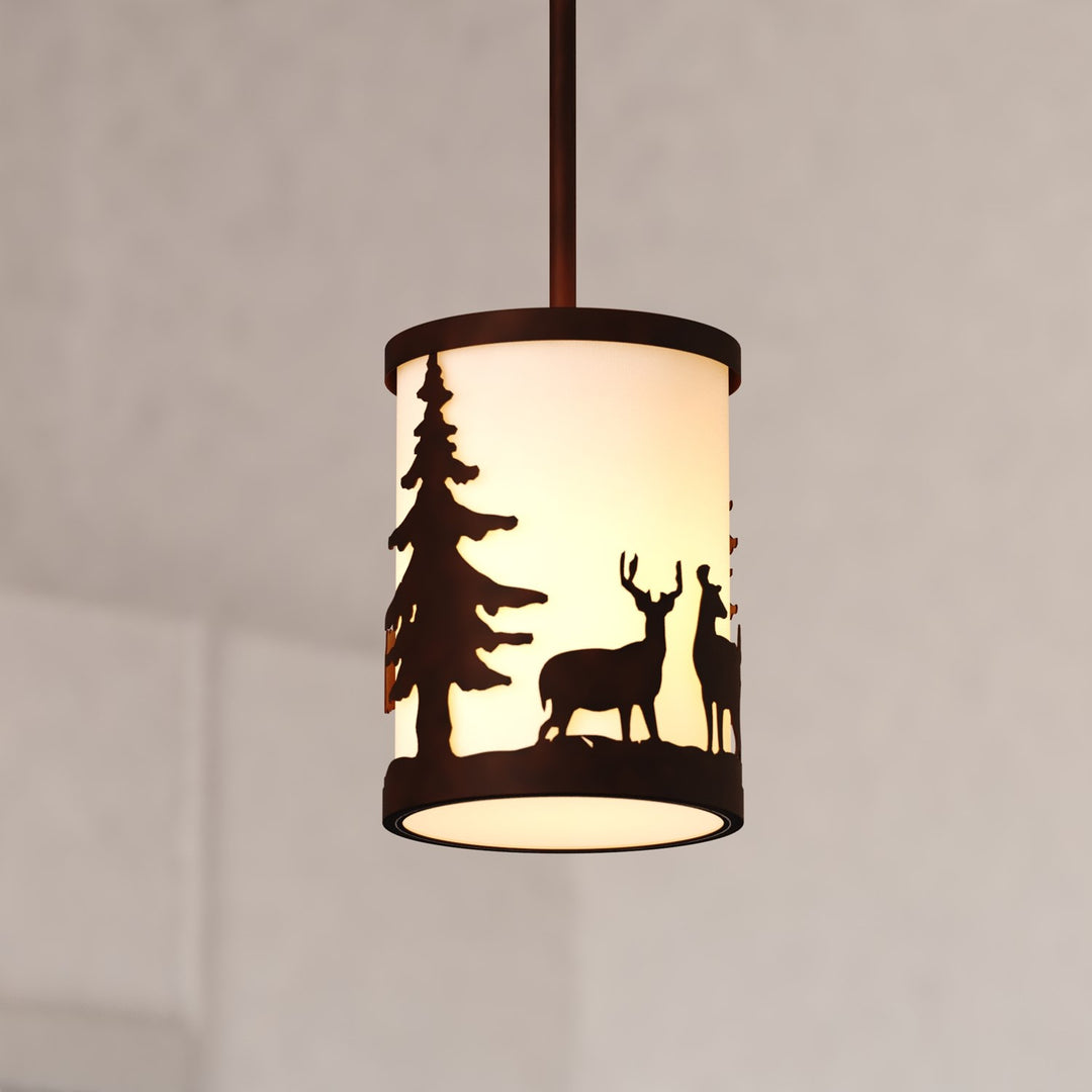 7.5-in. W 1 Light Mini Pendant Bronze