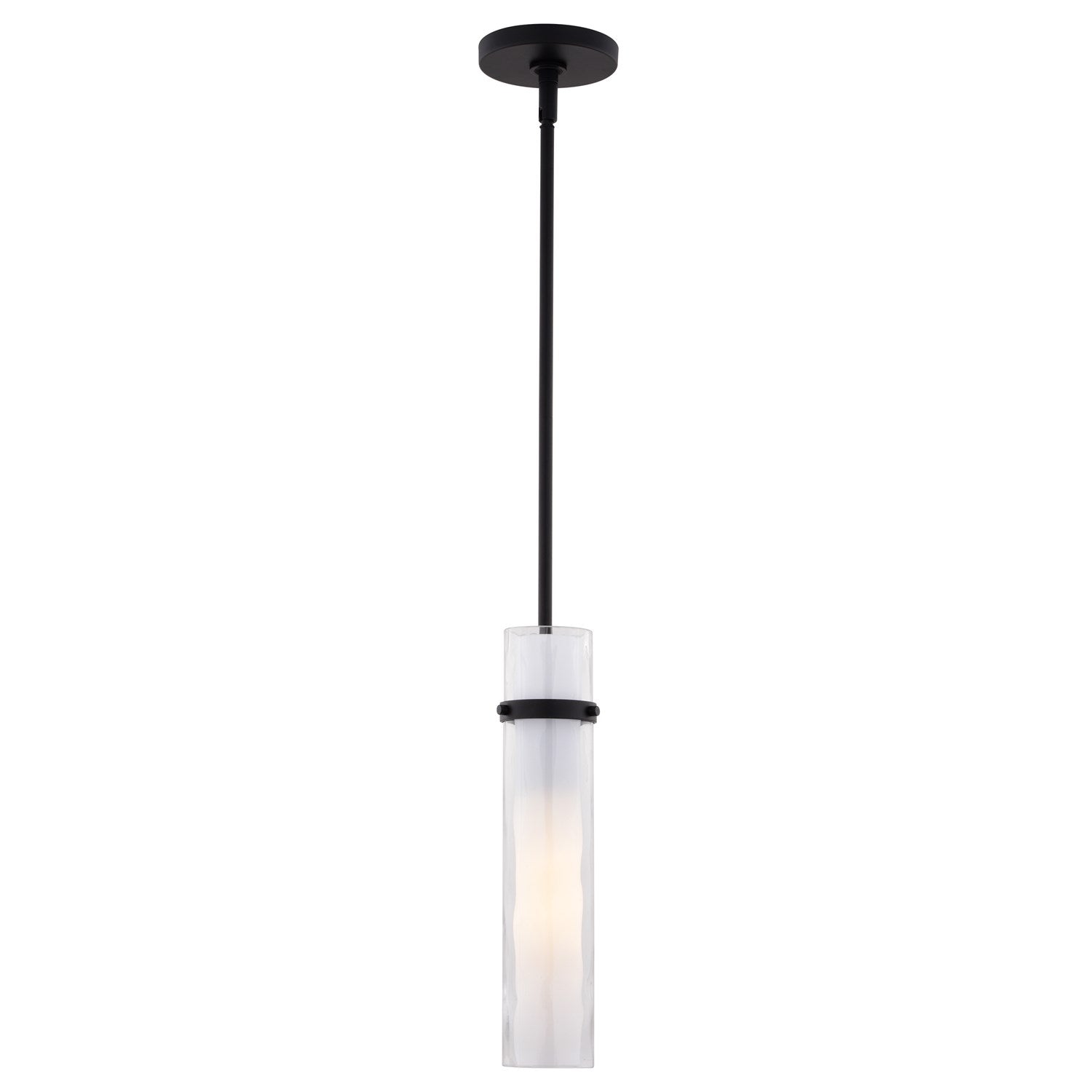 4.5-in. W 1 Light Mini Pendant Matte Black by Vaxcel International