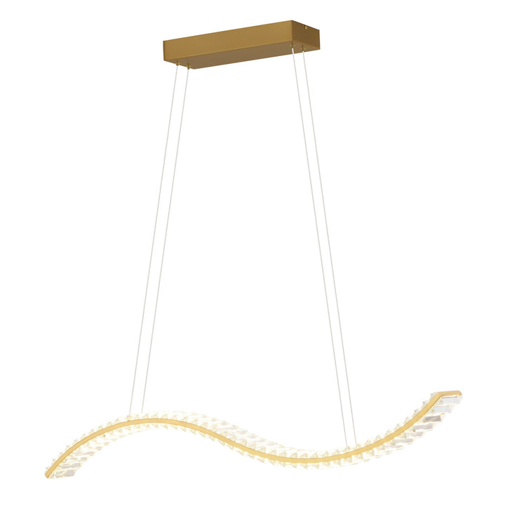 37.5-in. W LED Linear Chandelier Gilded Brass by Vaxcel International