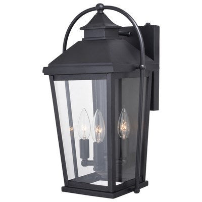 9.5 in. W Outdoor Wall Light Textured Black by Vaxcel International