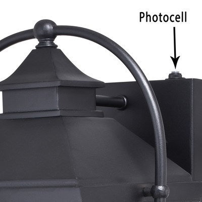 9.5 in. W Outdoor Wall Light Textured Black