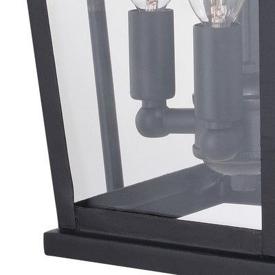 9.5 in. W Outdoor Wall Light Textured Black