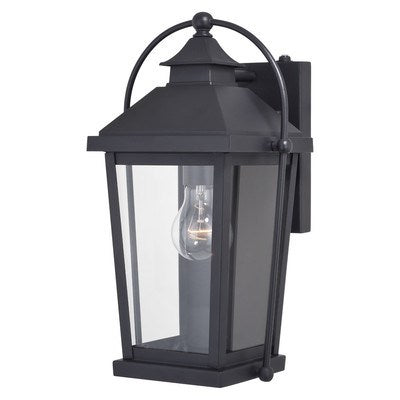 7.75 in. W Outdoor Wall Light Textured Black by Vaxcel International
