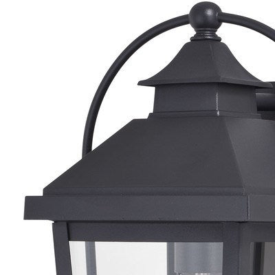 7.75 in. W Outdoor Wall Light Textured Black