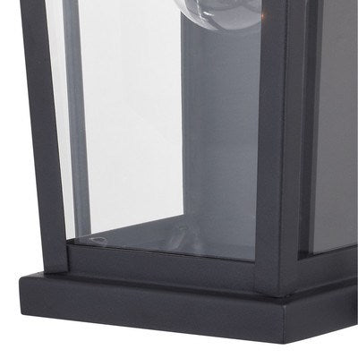 7.75 in. W Outdoor Wall Light Textured Black