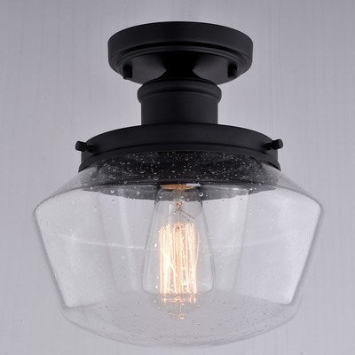 10 in. W Outdoor Flush Mount Matte Black