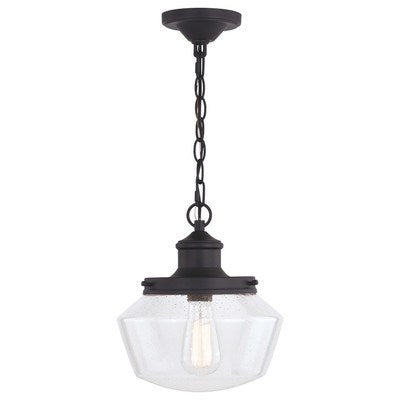 10 in. W Outdoor Pendant Matte Black by Vaxcel International