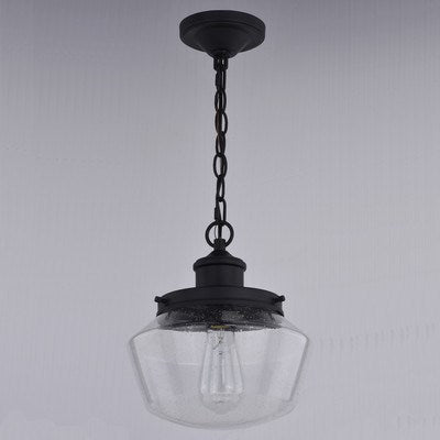 10 in. W Outdoor Pendant Matte Black