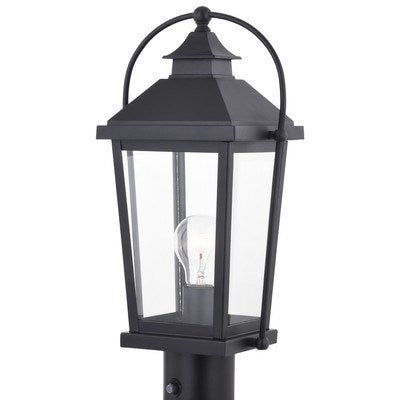 7.75 in. W Outdoor Post Light Textured Black by Vaxcel International