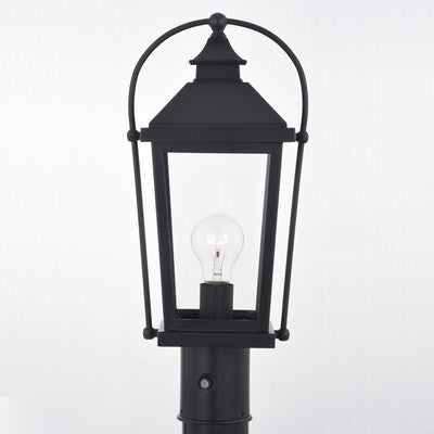 7.75 in. W Outdoor Post Light Textured Black