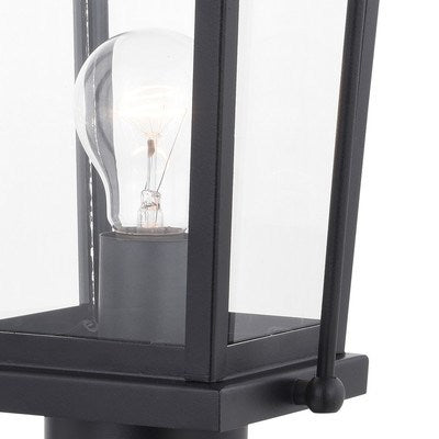 7.75 in. W Outdoor Post Light Textured Black