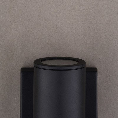 8 in. H LED Outdoor Wall Light Textured Black