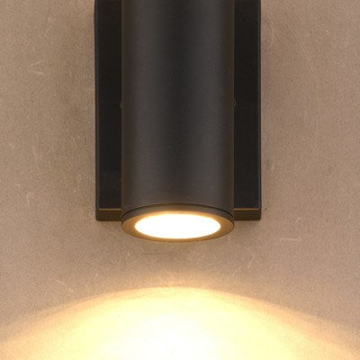 8 in. H LED Outdoor Wall Light Textured Black