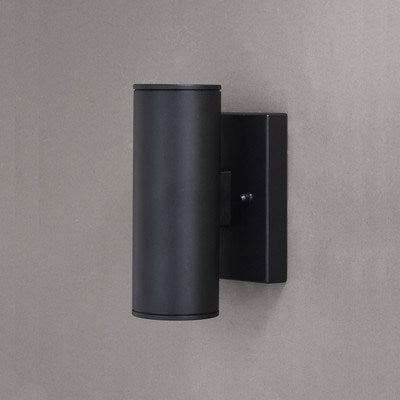 8 in. H LED Outdoor Wall Light Textured Black
