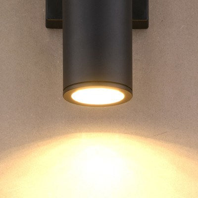 14.25 in. H LED Outdoor Wall Light Textured Black