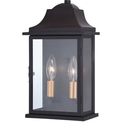 7.5 in.W Outdoor Wall Light Oil Burnished Bronze with Light Gold by Vaxcel International