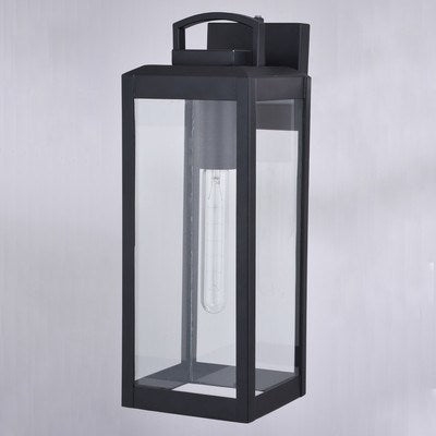 6 in. W Outdoor Wall Light Textured Black