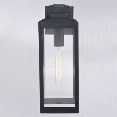 6 in. W Outdoor Wall Light Textured Black