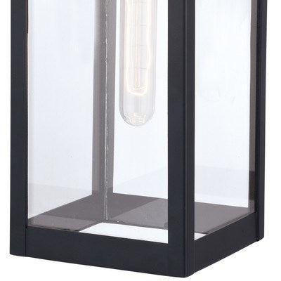 6 in. W Outdoor Wall Light Textured Black