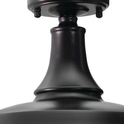 12 in. W Outdoor Semi-Flush Mount Dark Bronze with Light Gold