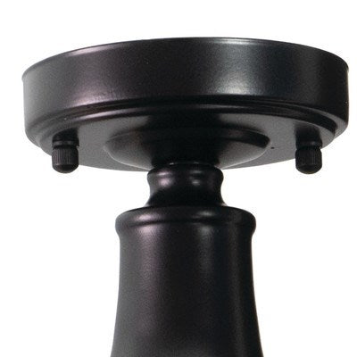 12 in. W Outdoor Semi-Flush Mount Dark Bronze with Light Gold