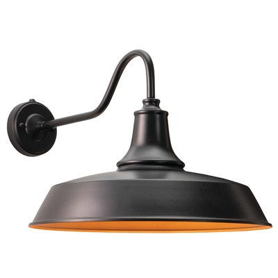 18 in. W Outdoor Wall Light Dark Bronze with Light Gold by Vaxcel International