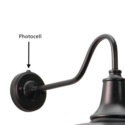 18 in. W Outdoor Wall Light Dark Bronze with Light Gold