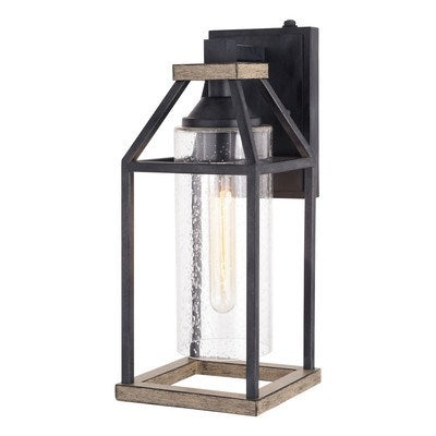 6.25-in. Outdoor Wall Light Forged Black and Rustic Elm by Vaxcel International
